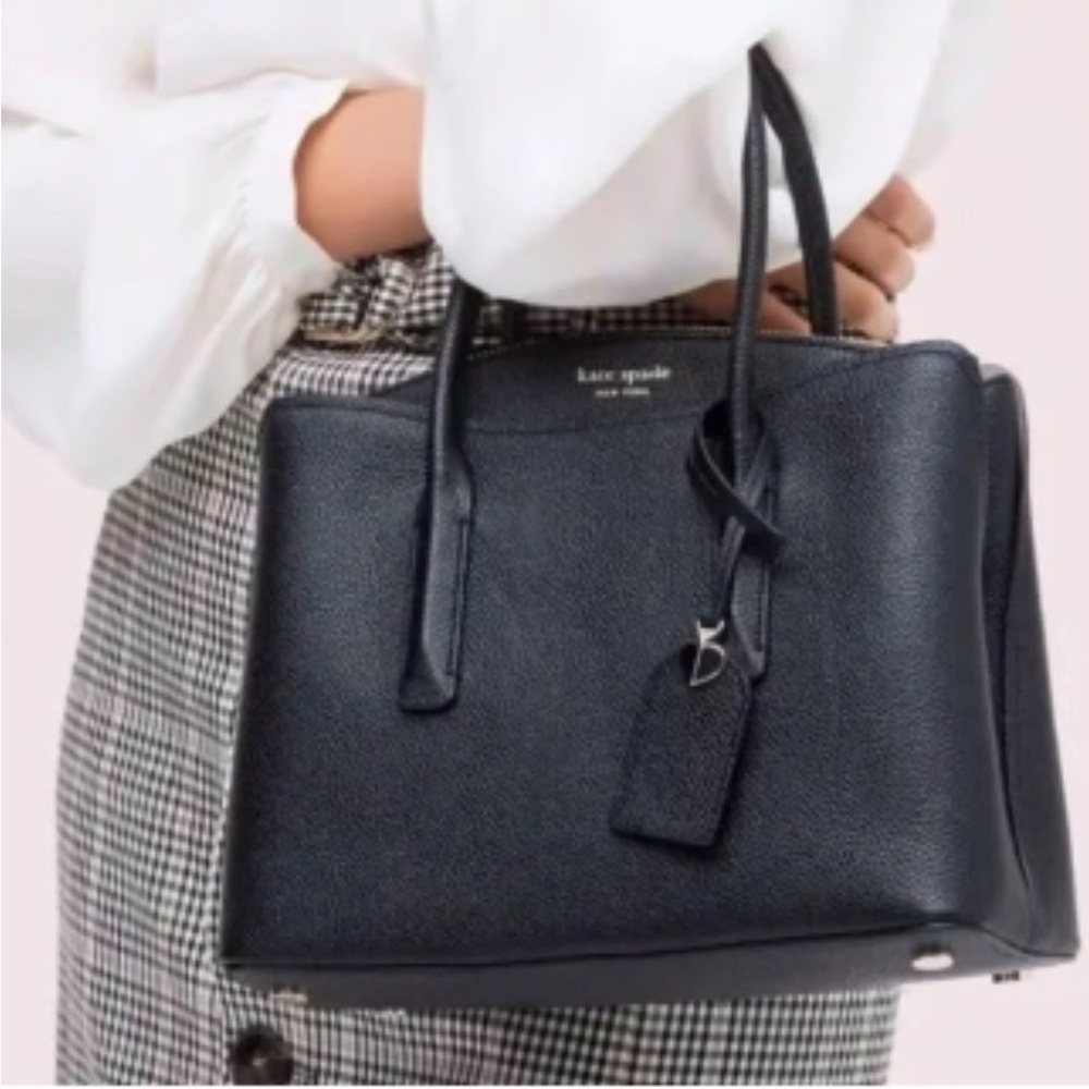 Kate Spade Margaux Black Leather Tote Bag